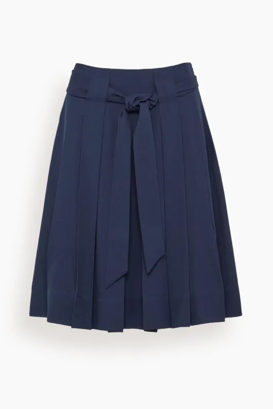 Jess Skirt in Open Weave Flou Navy sold by Hampden Clothing