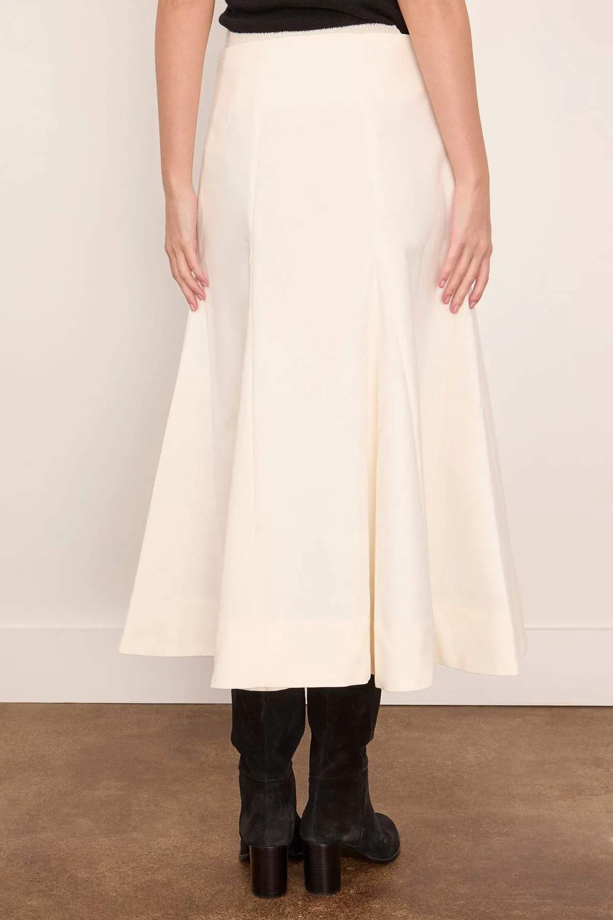 Sculptural Cotton Skirt in Paper White sold by Hampden Clothing product image thumbnail 4