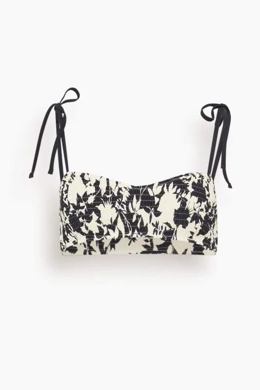 Valencia Bikini Top in Black Multi sold by Hampden Clothing