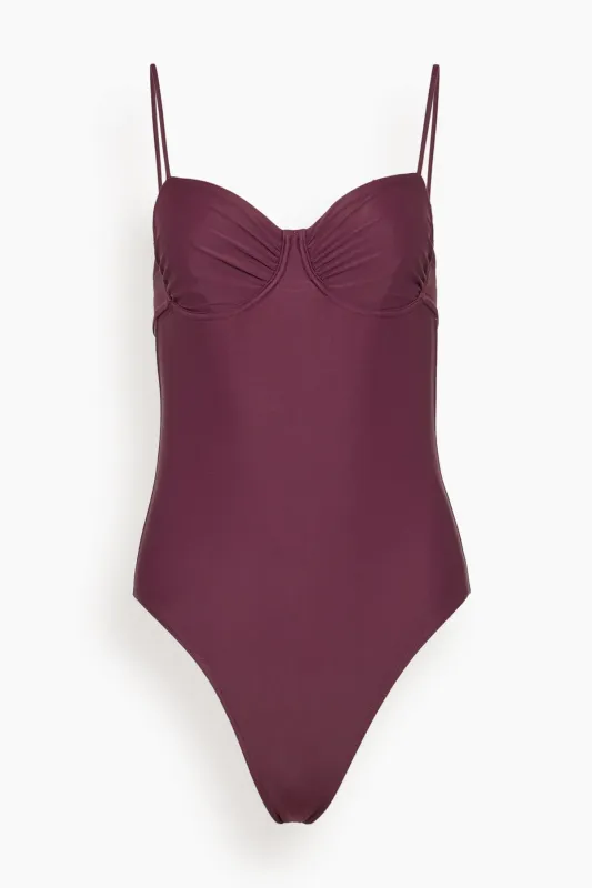 Monroe One Piece in Deep Plum made by Tanya Taylor