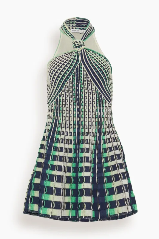 Jenna Mini Dress in Midnight Multi sold by Hampden Clothing