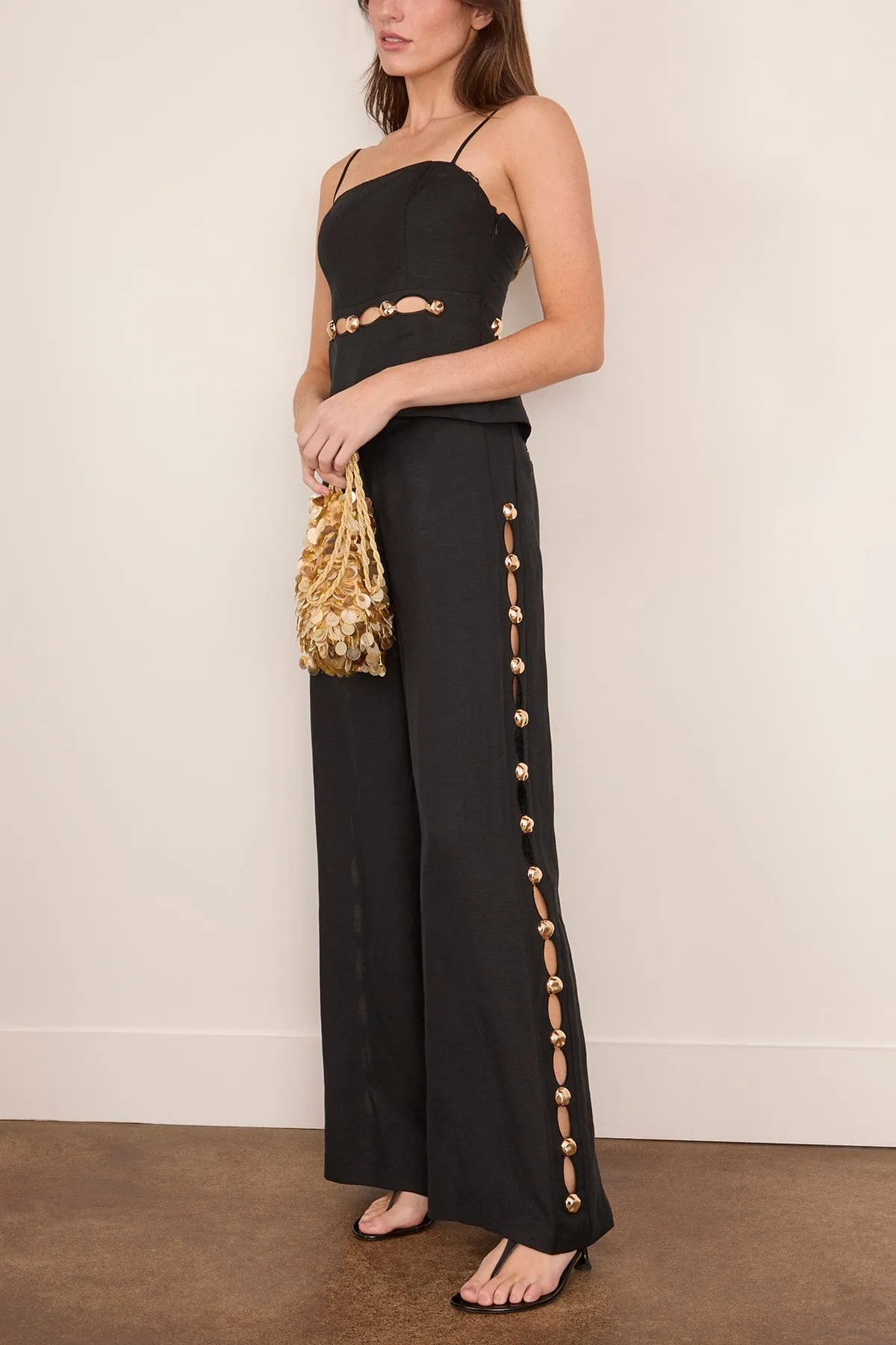 Cayman Wide Leg Pant in Black sold by Hampden Clothing product image thumbnail 2