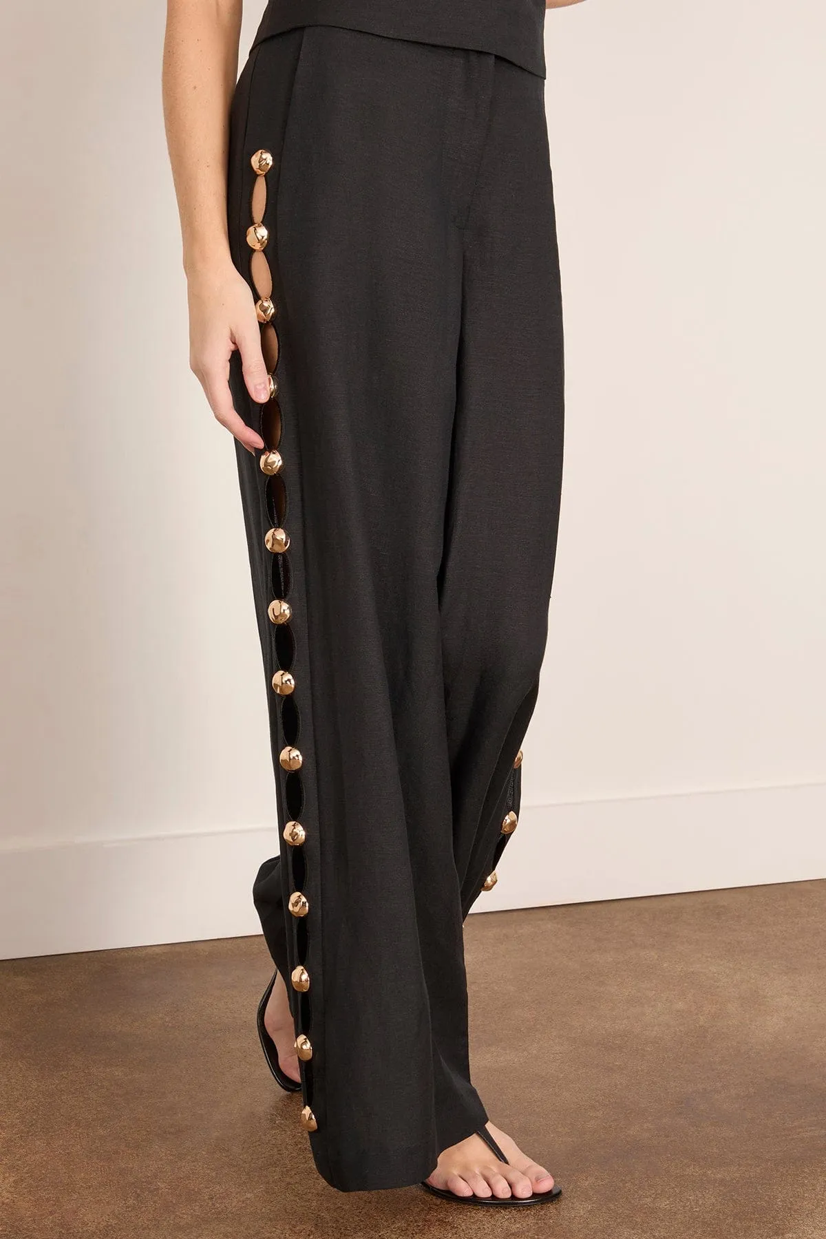 Cayman Wide Leg Pant in Black sold by Hampden Clothing product image thumbnail 3