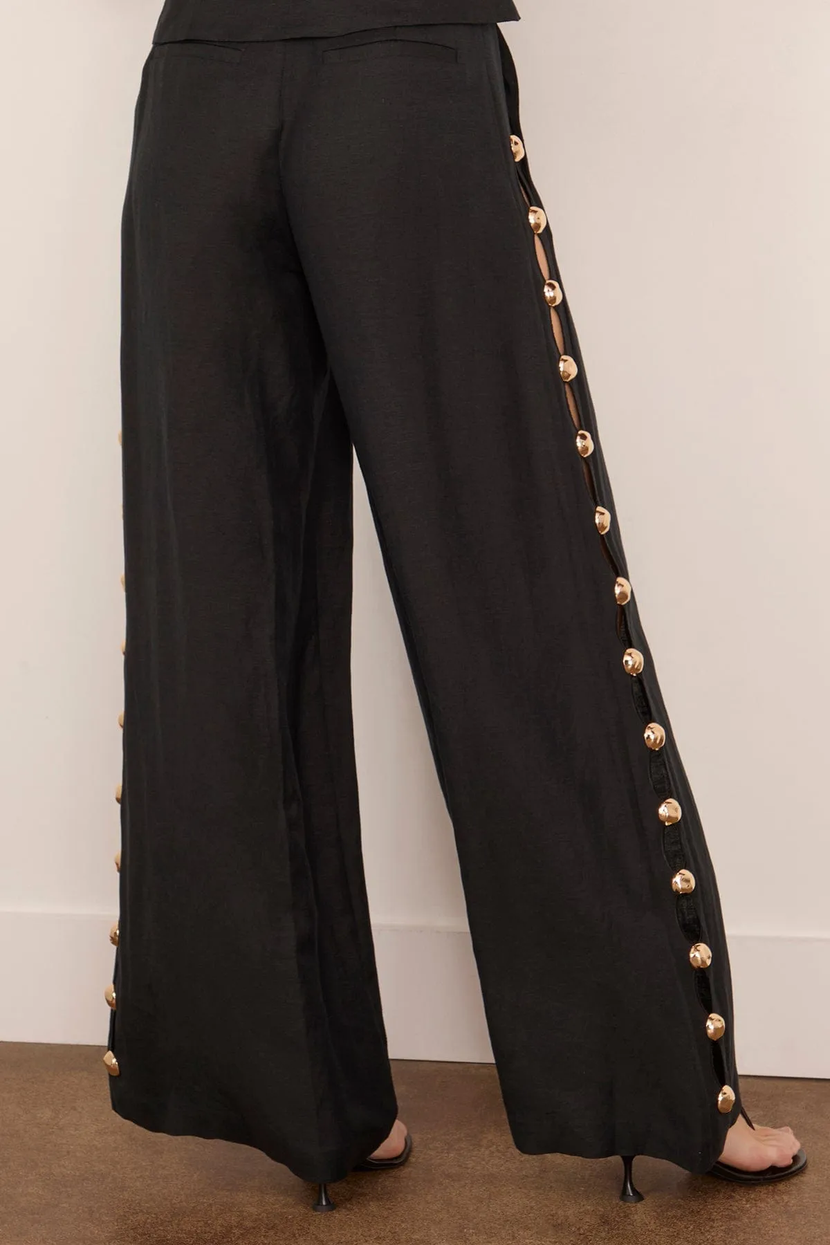 Cayman Wide Leg Pant in Black sold by Hampden Clothing product image thumbnail 4