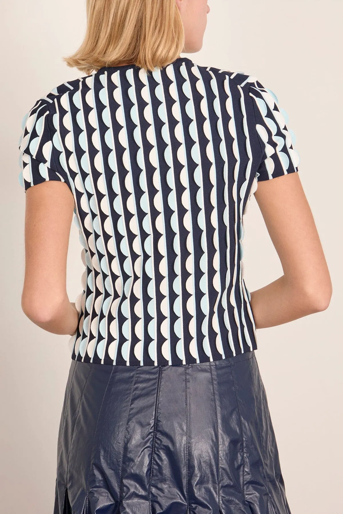 Kendra Short Sleeve Top in Sky Multi sold by Hampden Clothing product image thumbnail 4