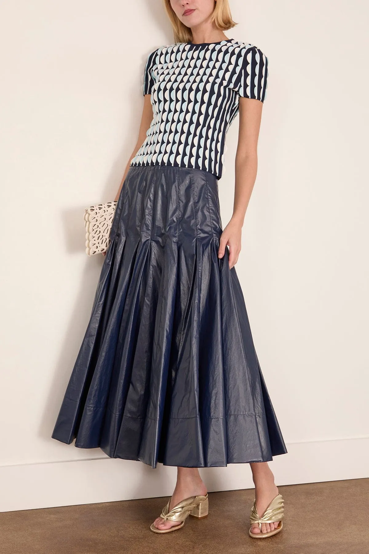 Kendra Short Sleeve Top in Sky Multi sold by Hampden Clothing product image thumbnail 2