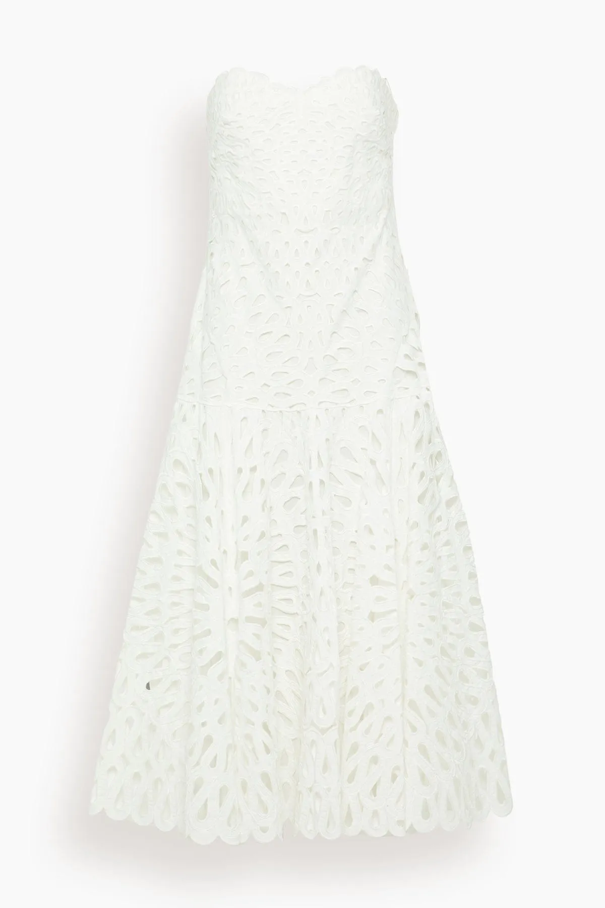 Florence Midi Dress in White sold by Hampden Clothing