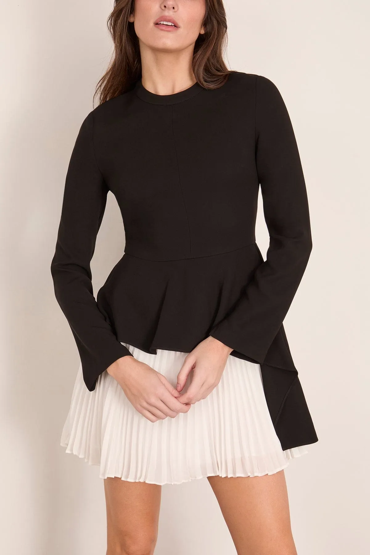 Amberly Long Sleeve Mini Dress in Black Multi sold by Hampden Clothing product image thumbnail 3