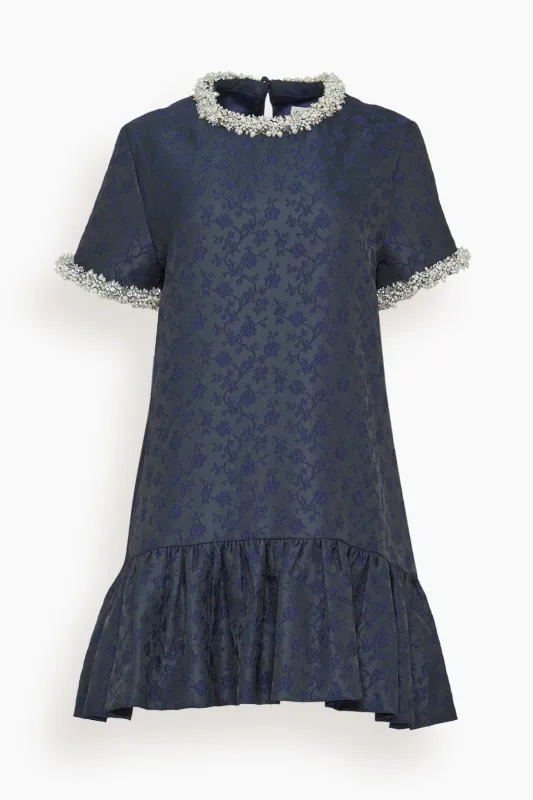 Alison Short Sleeve Mini Dress in Midnight sold by Hampden Clothing