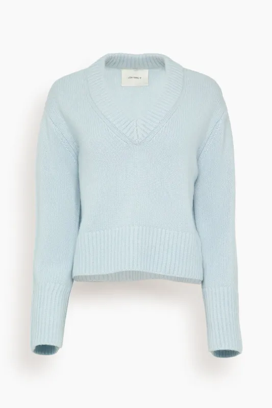 Aletta Sweater in Horizon Blue sold by Hampden Clothing