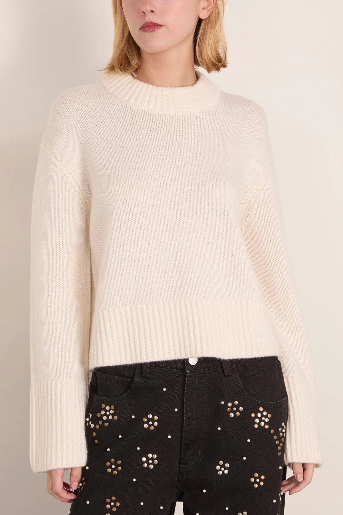 Sony Sweater in Cream sold by Hampden Clothing product image thumbnail 3