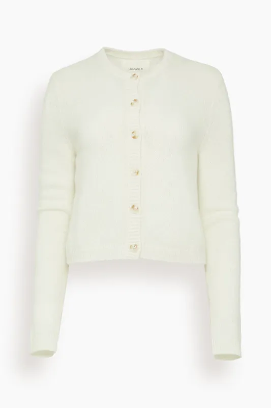 Felicia Cardigan in Cream made by Hampden Clothing