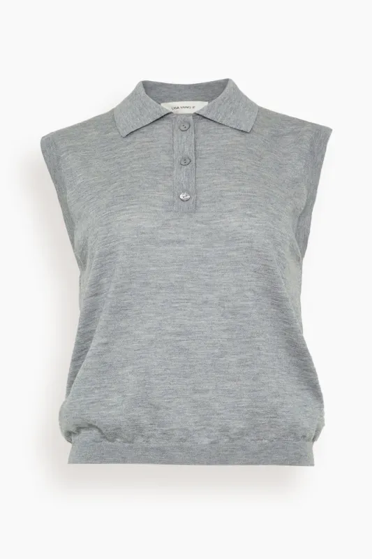 Lise Top in Dark Mist sold by Hampden Clothing