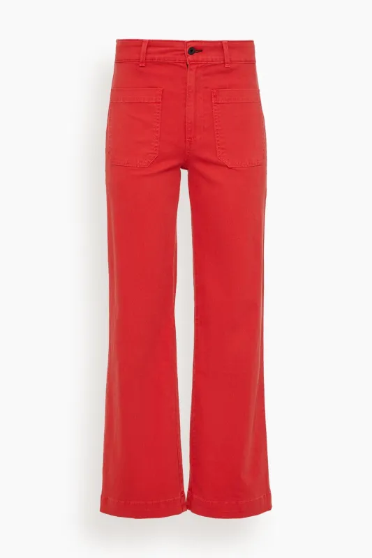 Sailor Pant in Lips Red sold by Hampden Clothing