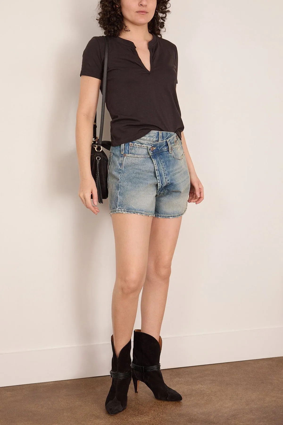 Classic Henley Tee in Stone Black sold by Hampden Clothing product image thumbnail 2