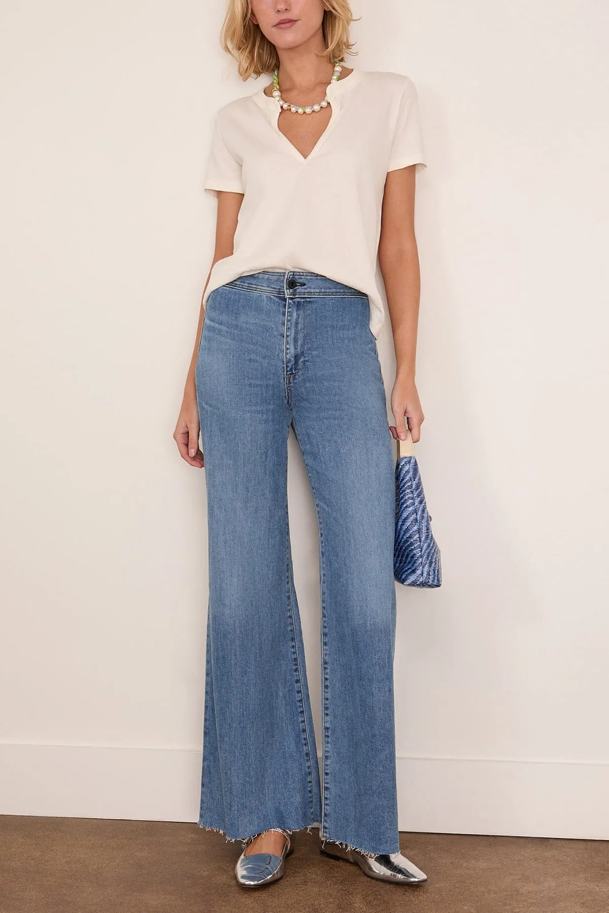 Classic Henley Tee in Ivory sold by Hampden Clothing product image thumbnail 2