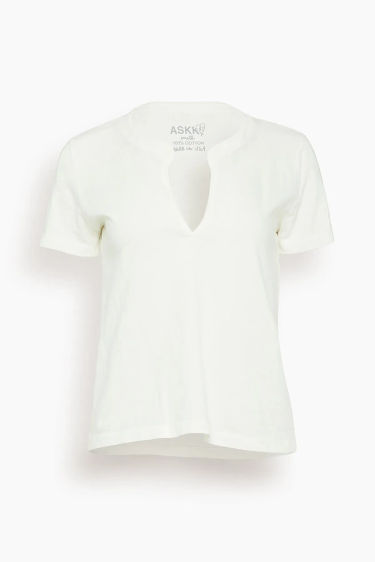 Classic Henley Tee in Ivory sold by Hampden Clothing
