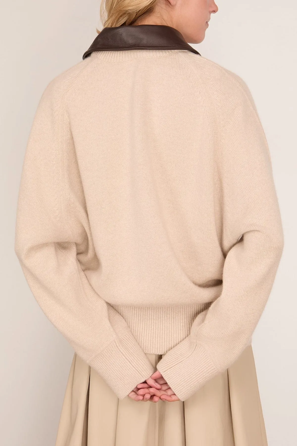 The Conrad Knit Jacket in Oatmeal/Brown sold by Hampden Clothing product image thumbnail 4