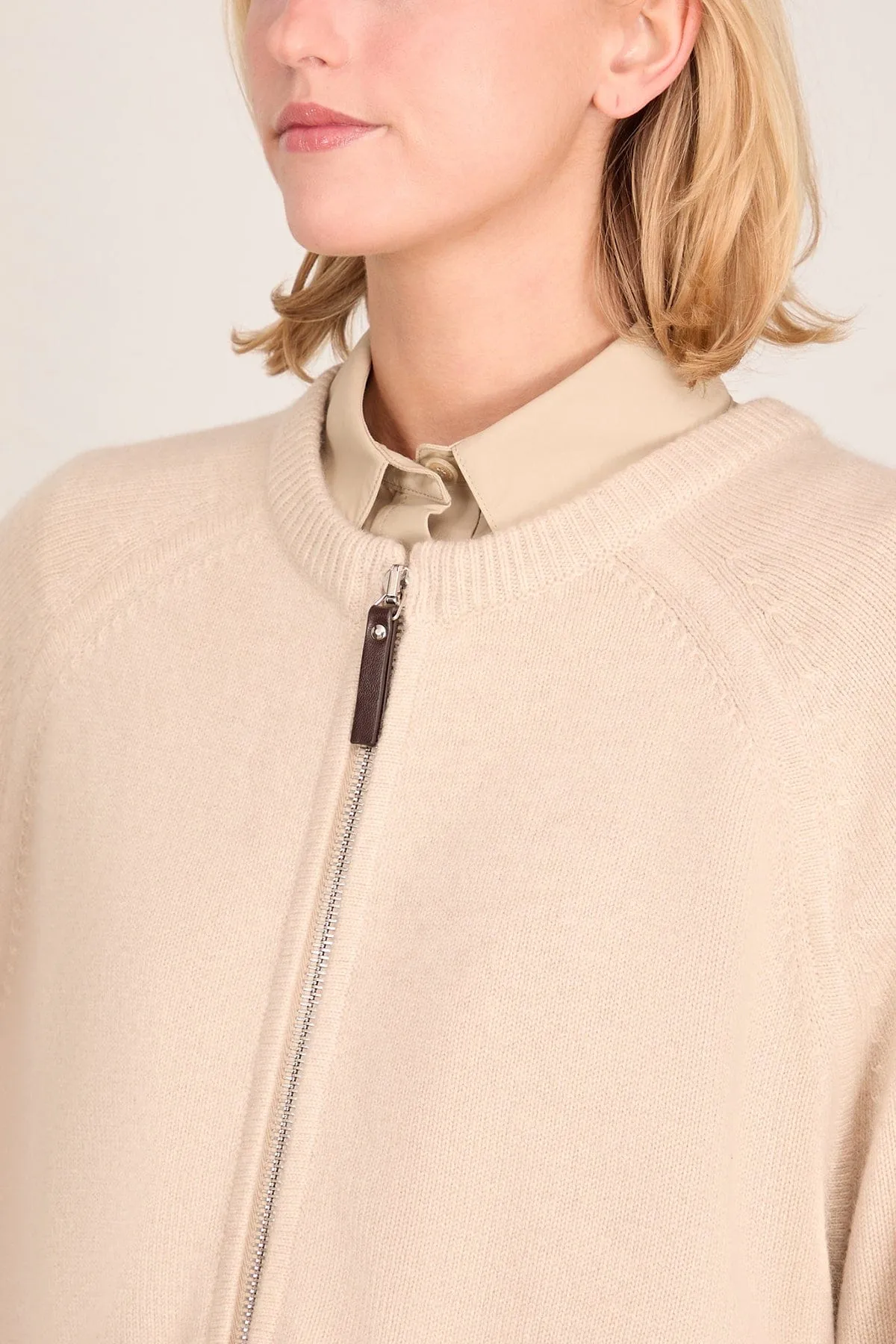 The Conrad Knit Jacket in Oatmeal/Brown sold by Hampden Clothing product image thumbnail 5