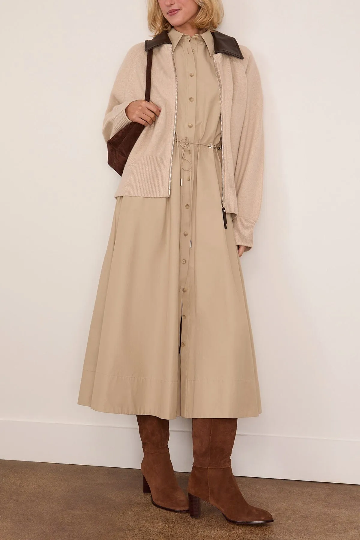 The Conrad Knit Jacket in Oatmeal/Brown sold by Hampden Clothing product image thumbnail 2