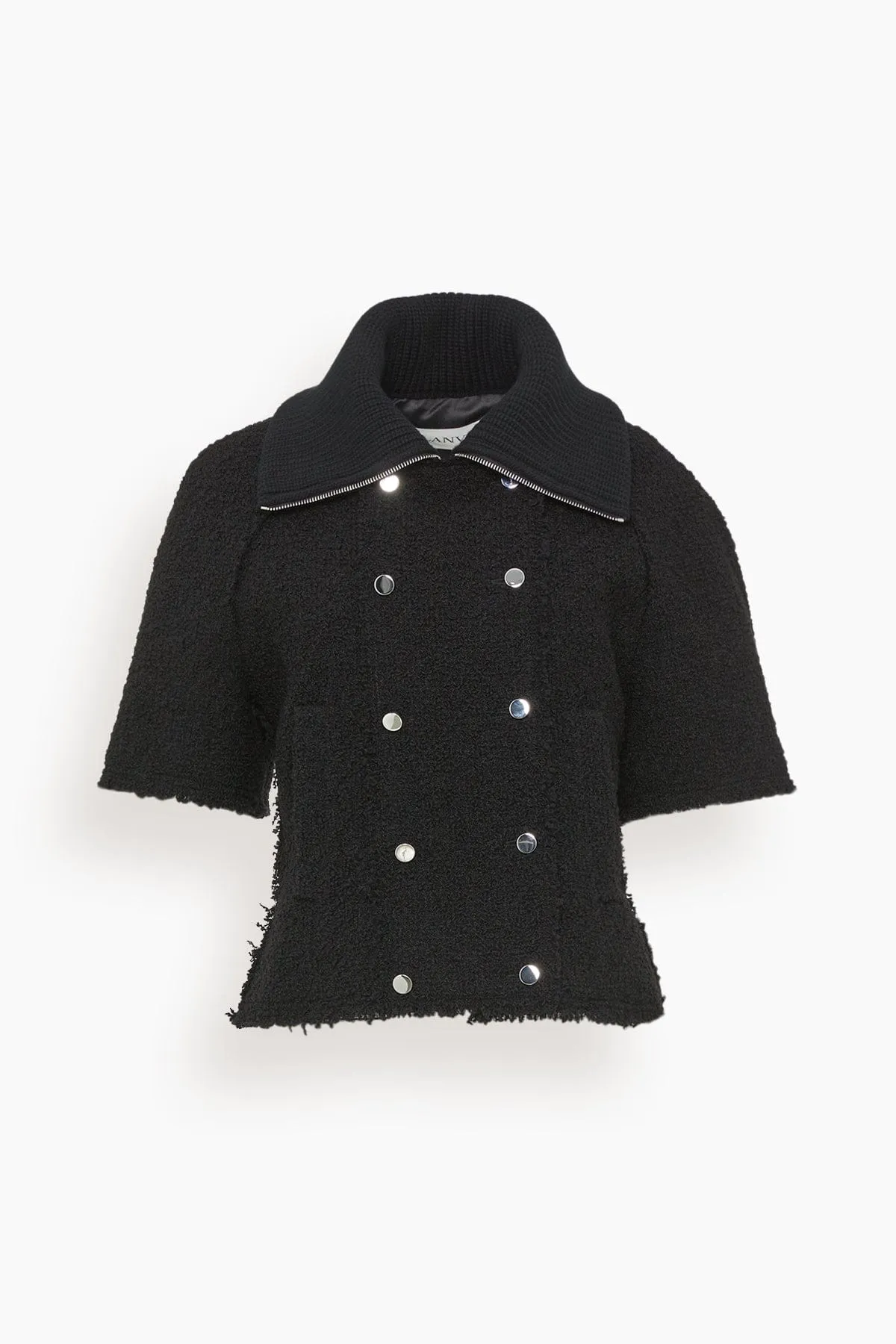 Short Sleeve Jacket in Black sold by Hampden Clothing
