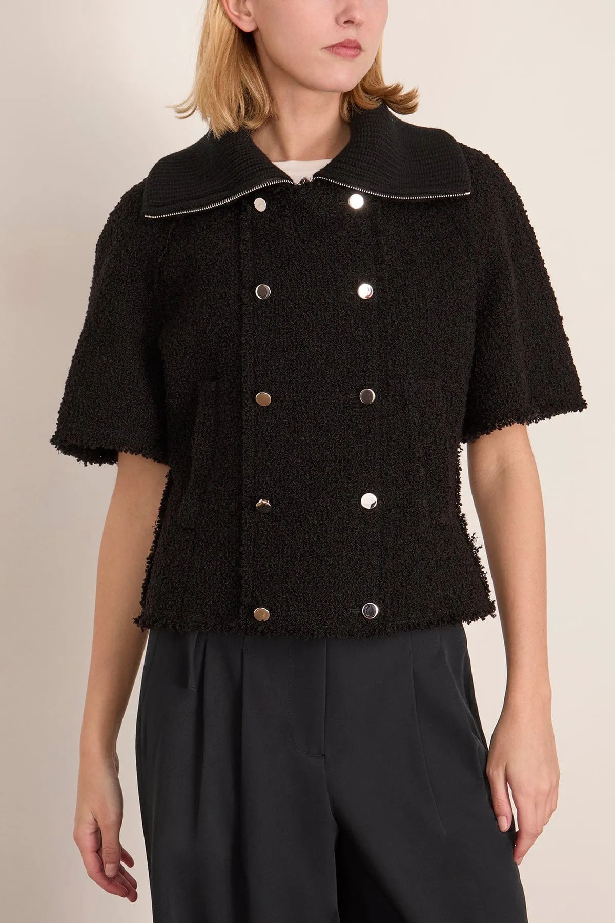 Short Sleeve Jacket in Black sold by Hampden Clothing product image thumbnail 3