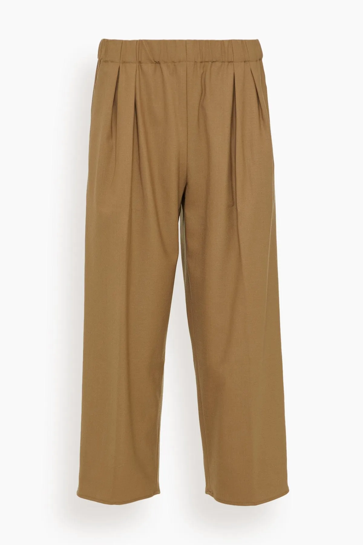 Pull On Wide Leg Crop Pant in Caramel sold by Hampden Clothing