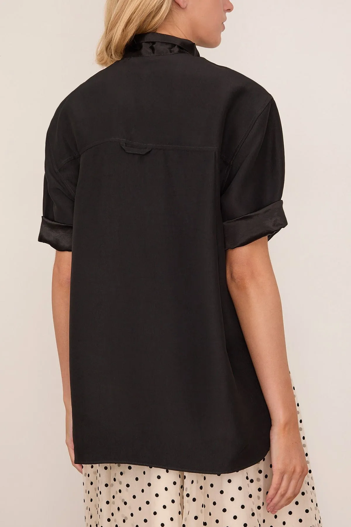 Short Sleeve Tie Shirt in Black sold by Hampden Clothing product image thumbnail 4