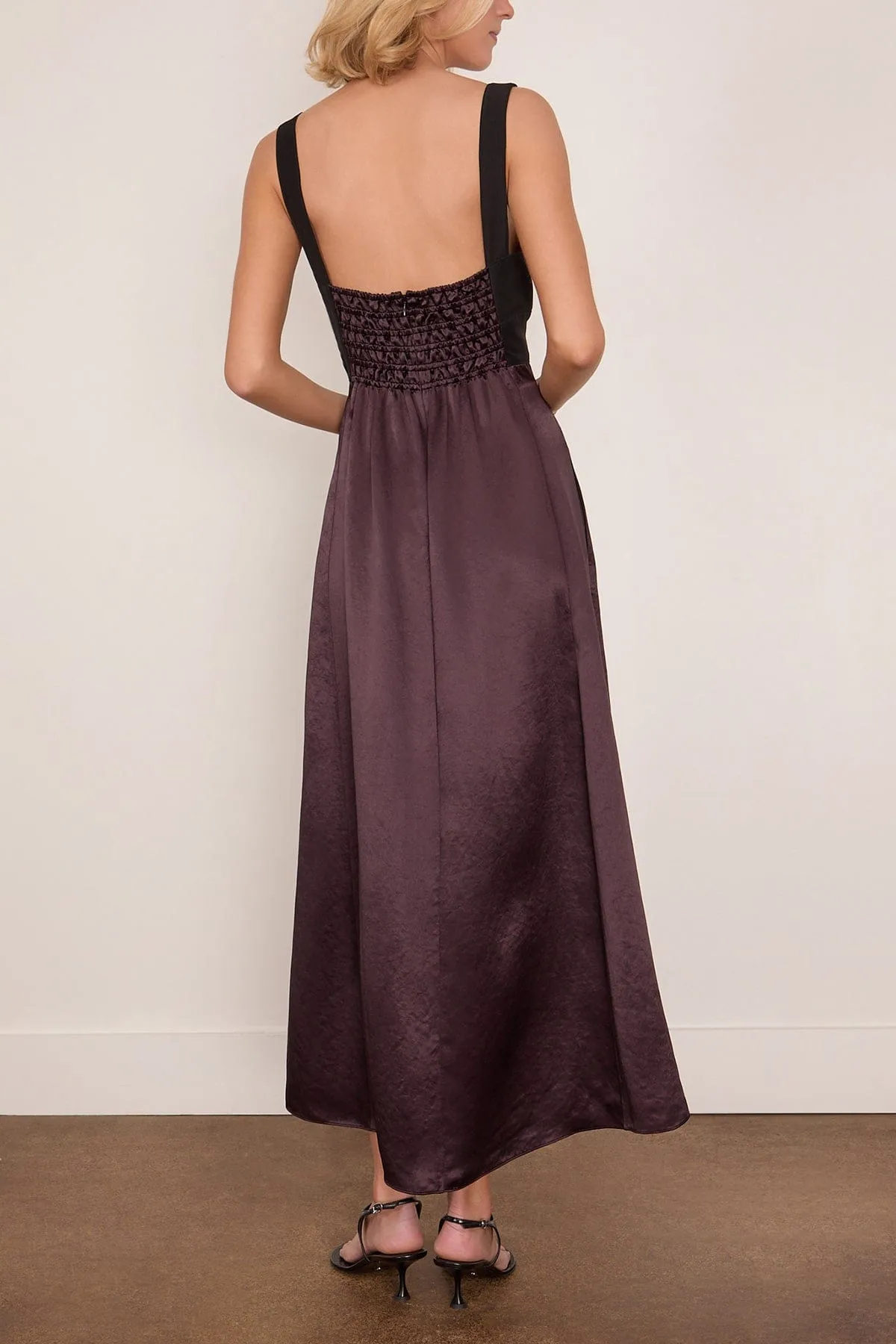 Lace Bustier Dress in Black/Plum sold by Hampden Clothing product image thumbnail 4