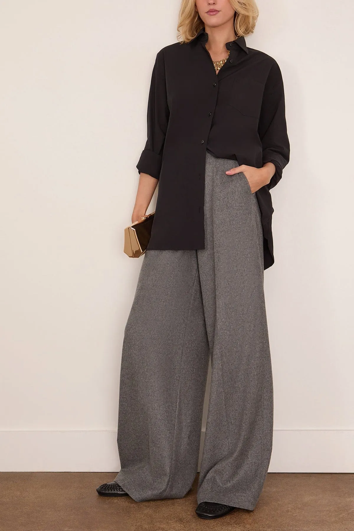 A-Line Tunic Shirt in Black sold by Hampden Clothing product image thumbnail 2