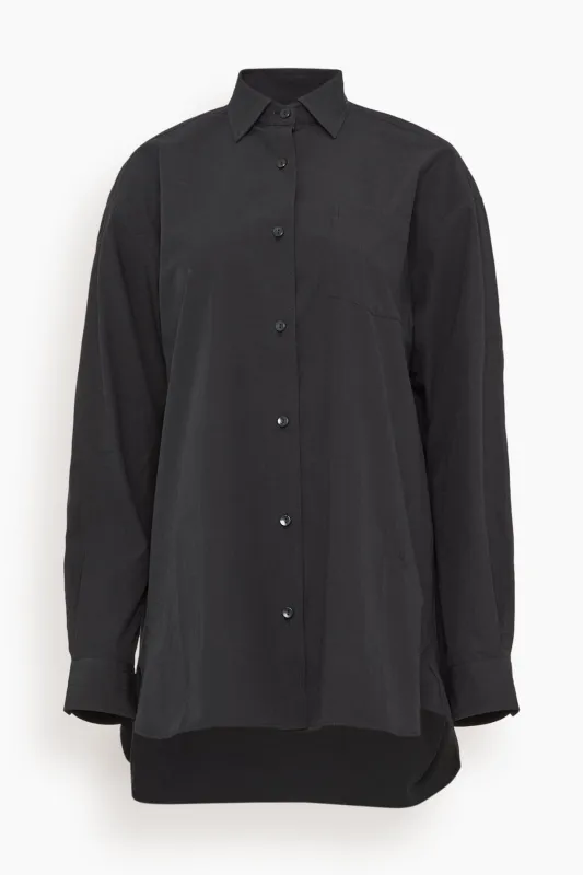 A-Line Tunic Shirt in Black sold by Hampden Clothing