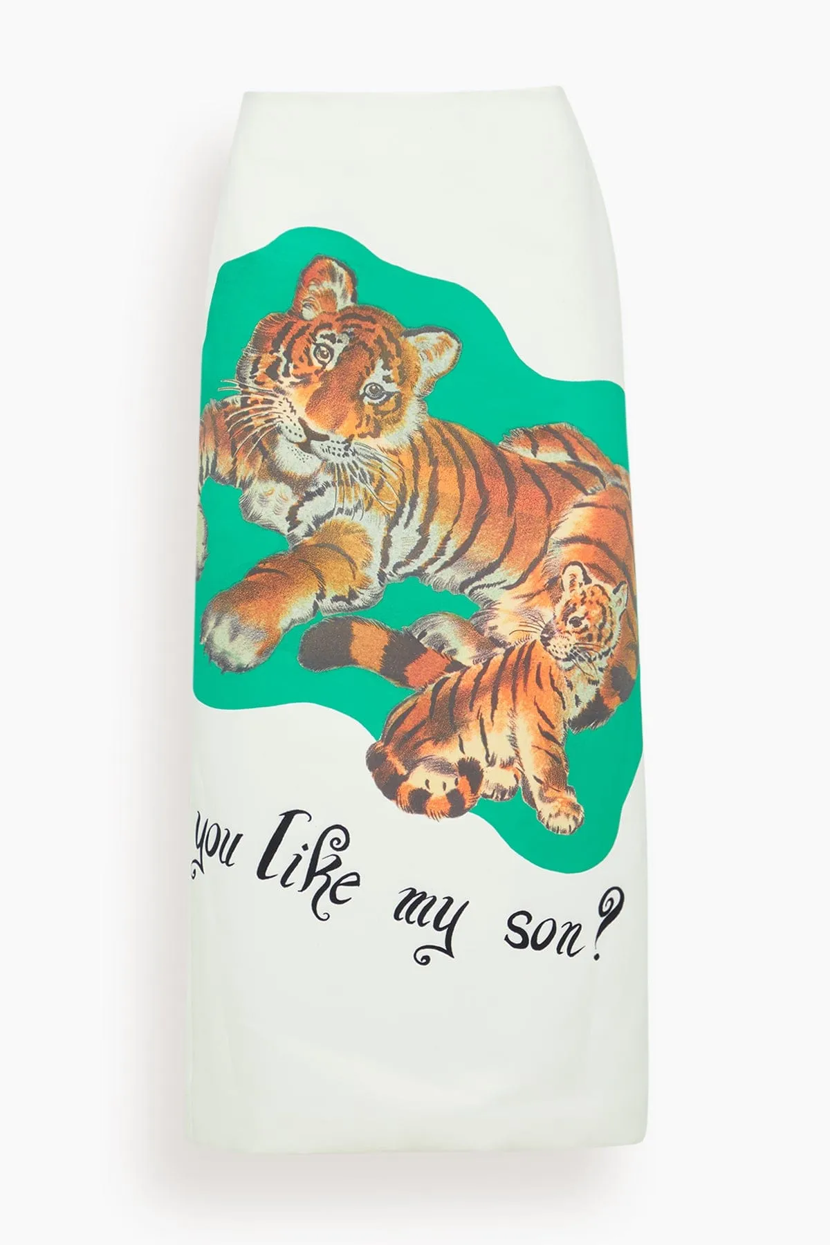 The Mercer Pencil Skirt in Tiger Print sold by Hampden Clothing