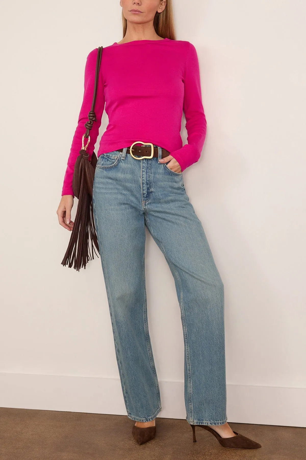 Max Tee in Fuchsia sold by Hampden Clothing product image thumbnail 2