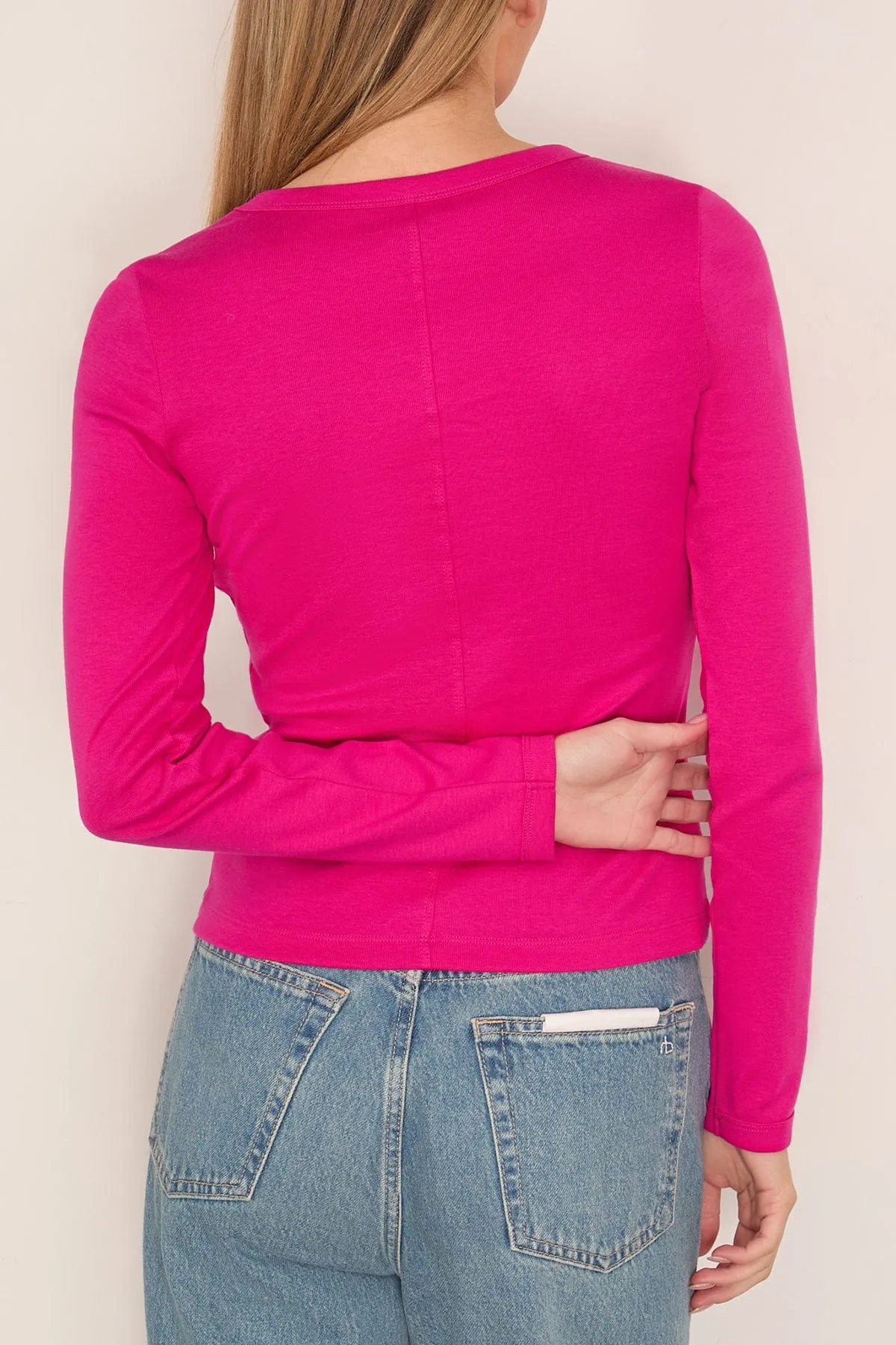 Max Tee in Fuchsia sold by Hampden Clothing product image thumbnail 4