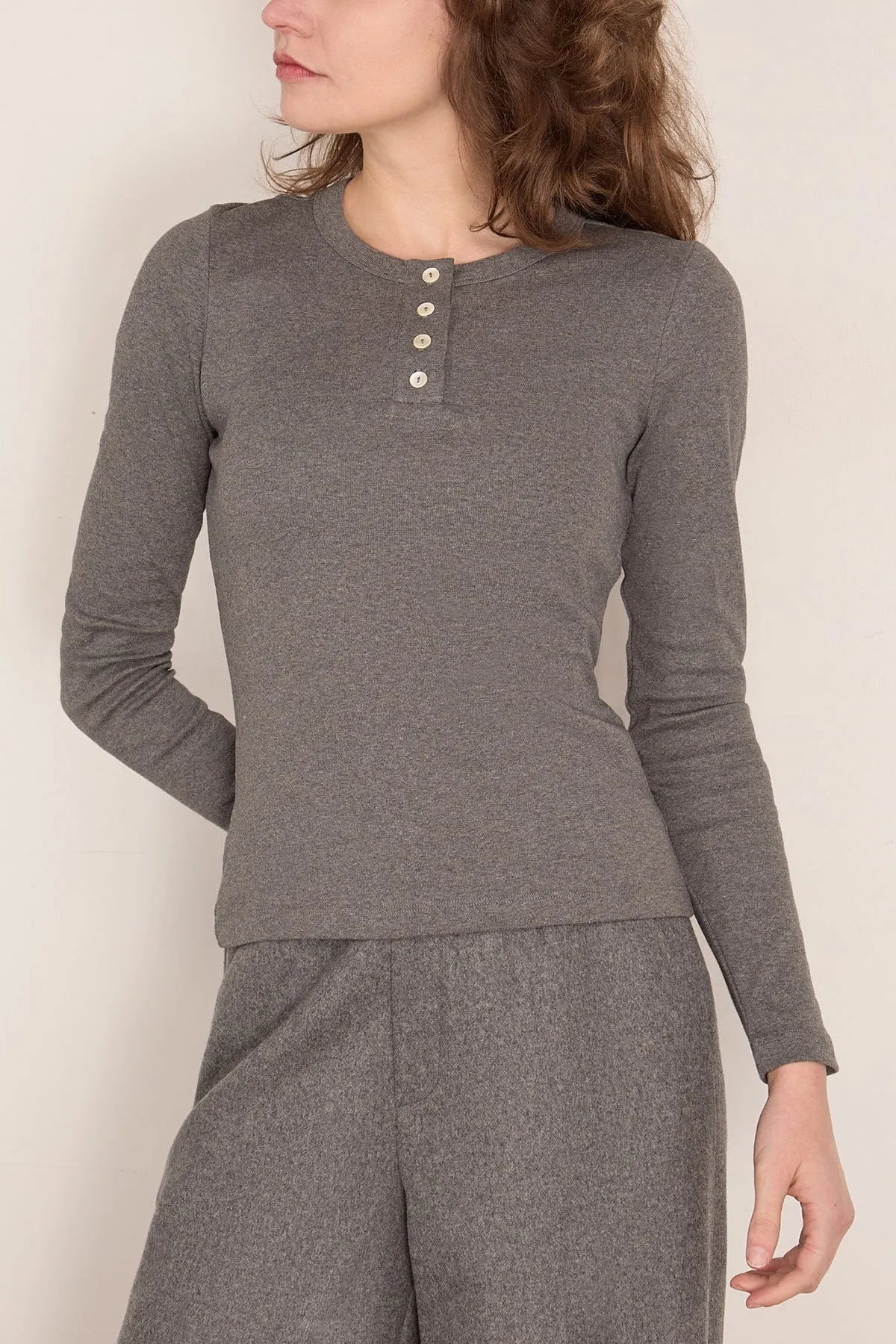 Jess Long Sleeve Top in Melee Grey sold by Hampden Clothing product image thumbnail 3