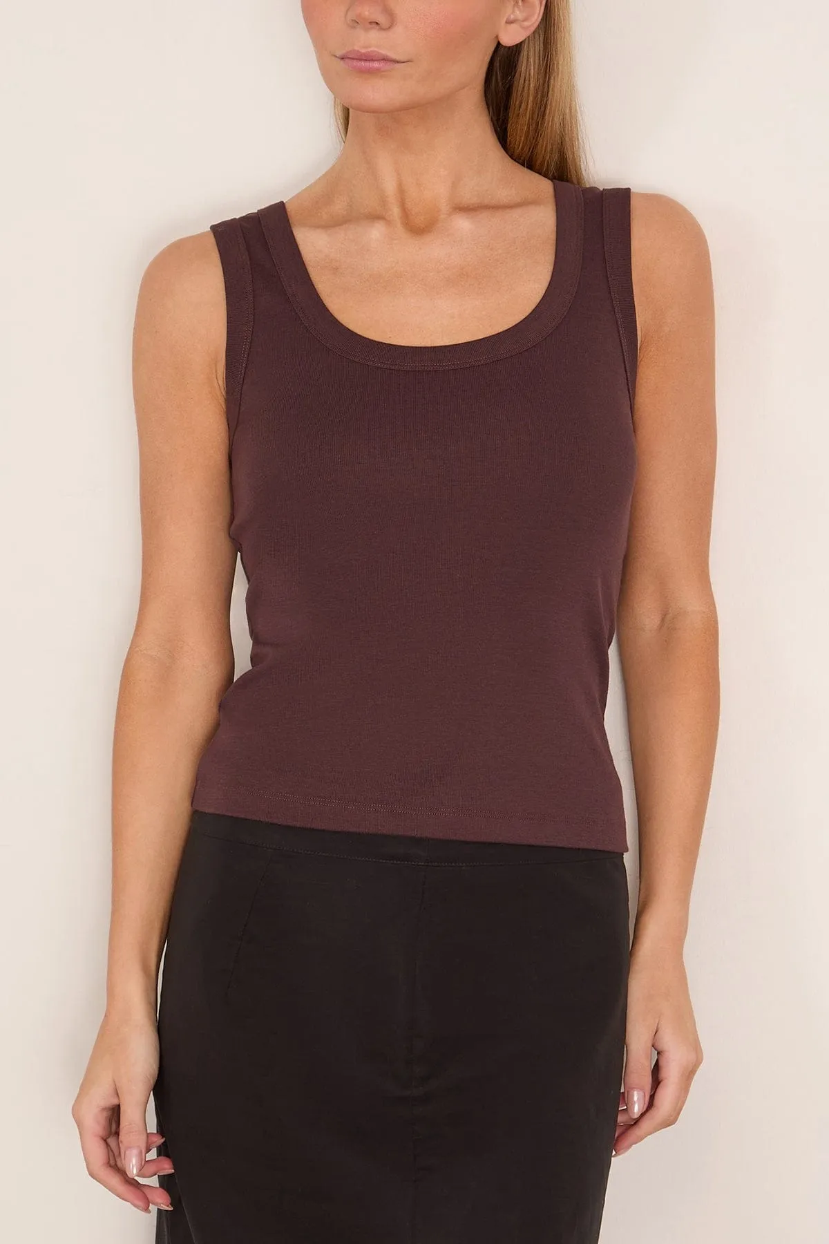 Hillie Tank in Choco Plum sold by Hampden Clothing product image thumbnail 3