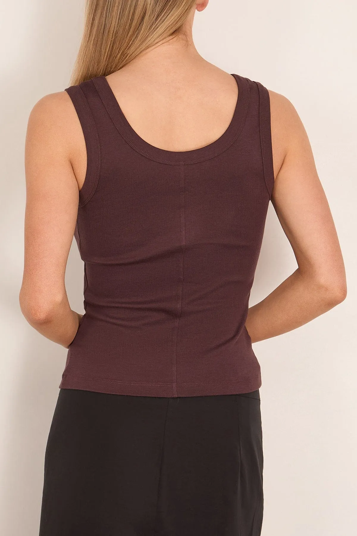Hillie Tank in Choco Plum sold by Hampden Clothing product image thumbnail 4
