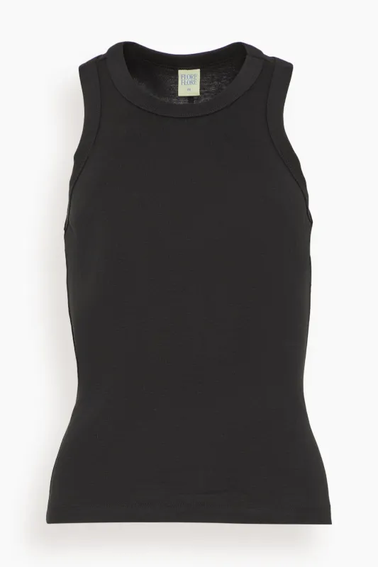 Hannah Tank in Black sold by Hampden Clothing