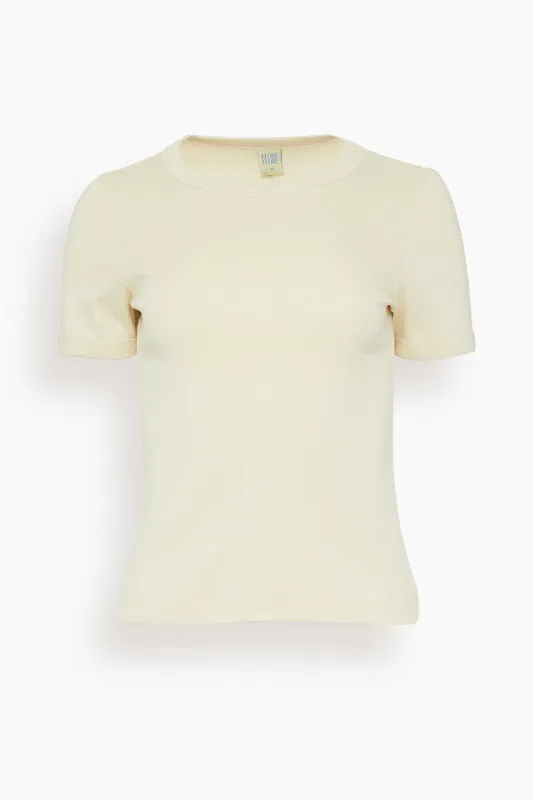 Car Tee in Off White made by FLORE FLORE