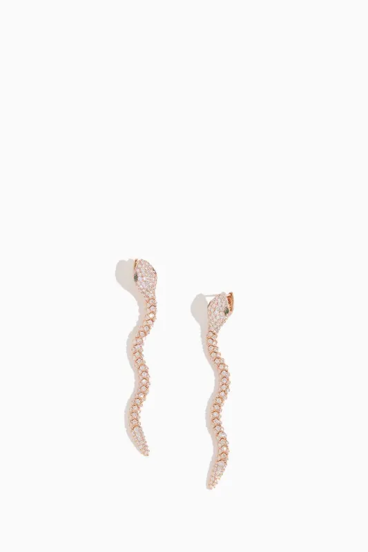 Diamond Bite Earrings in 18k Rose Gold made by Stoned Fine Jewelry