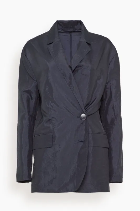 Nylon Liam Blazer in Navy sold by Hampden Clothing