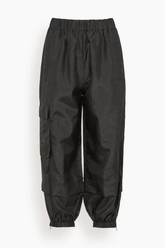 Nylon Pull On Jogger in Black made by Tibi