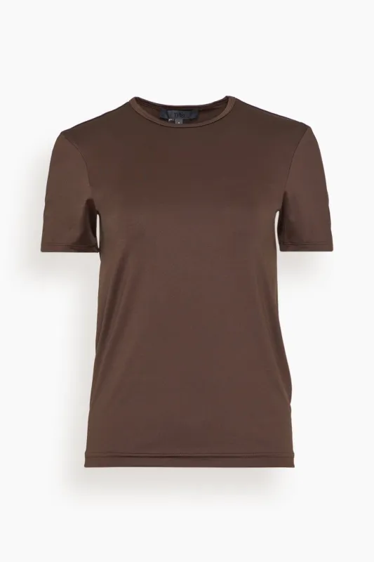 Light Weight Tech Short Sleeve T in Hickory Brown sold by Hampden Clothing