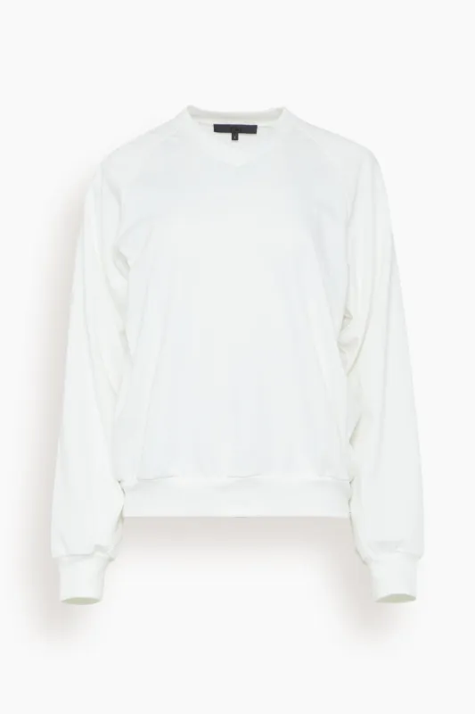 Perfect T Vintage Sweatshirt in White sold by Hampden Clothing