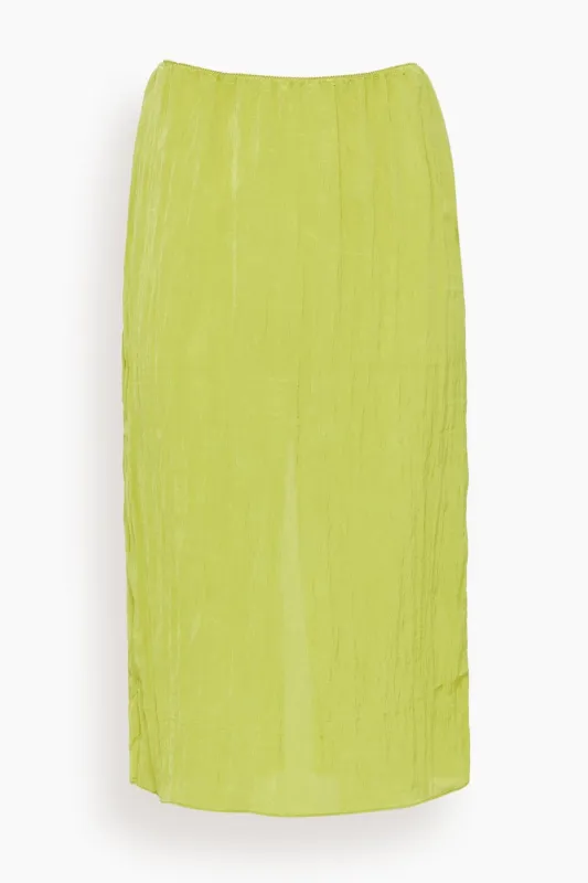 The Crinkle Slip Skirt in Peapod made by Tibi