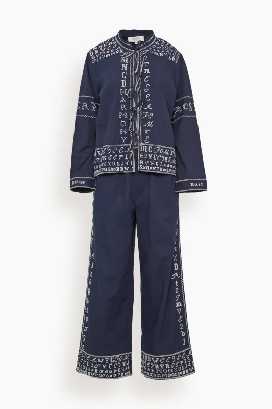 Kit Sleepwear Pajama Set in Navy sold by Hampden Clothing
