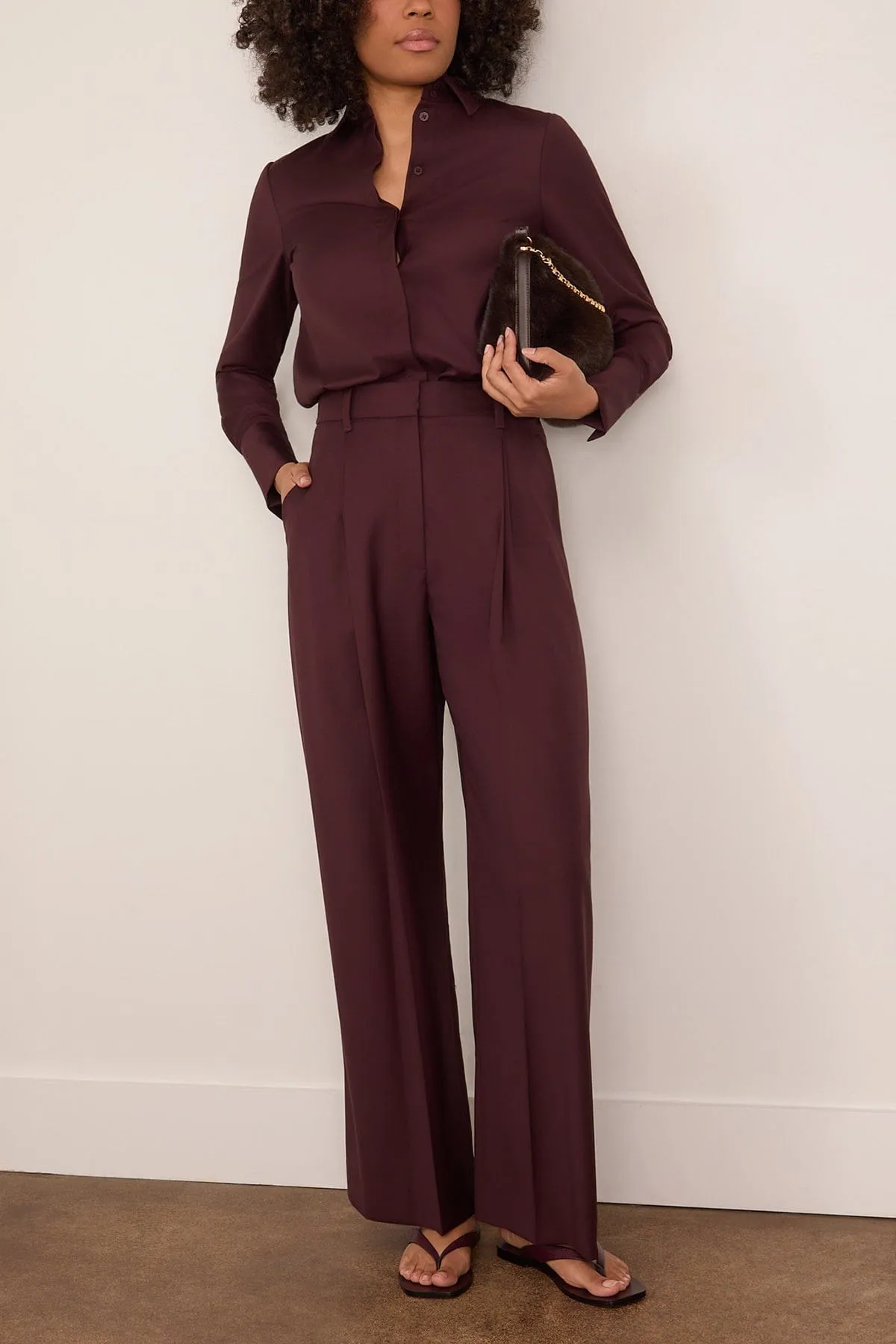 Philippa Wool Shirt in Mulberry sold by Hampden Clothing product image thumbnail 2