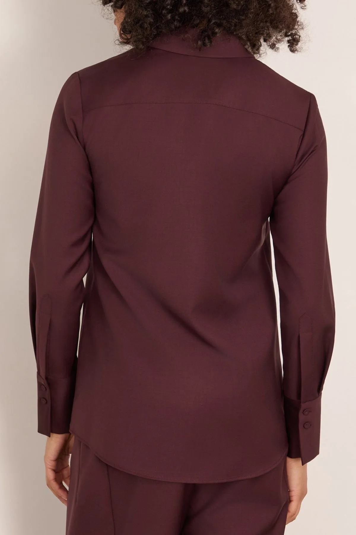 Philippa Wool Shirt in Mulberry sold by Hampden Clothing product image thumbnail 4