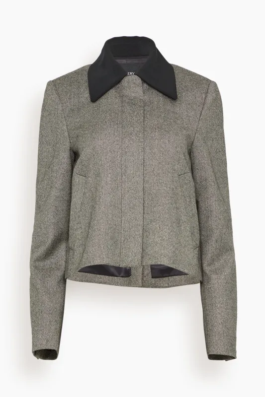 Floyd Jacket in Black/White made by A.EMERY