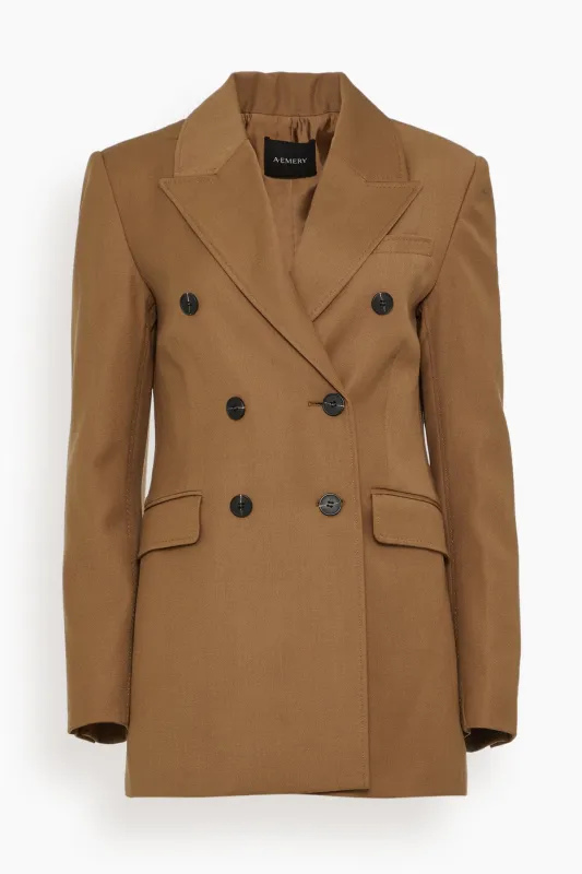 Blanche Blazer in Camel made by A.EMERY